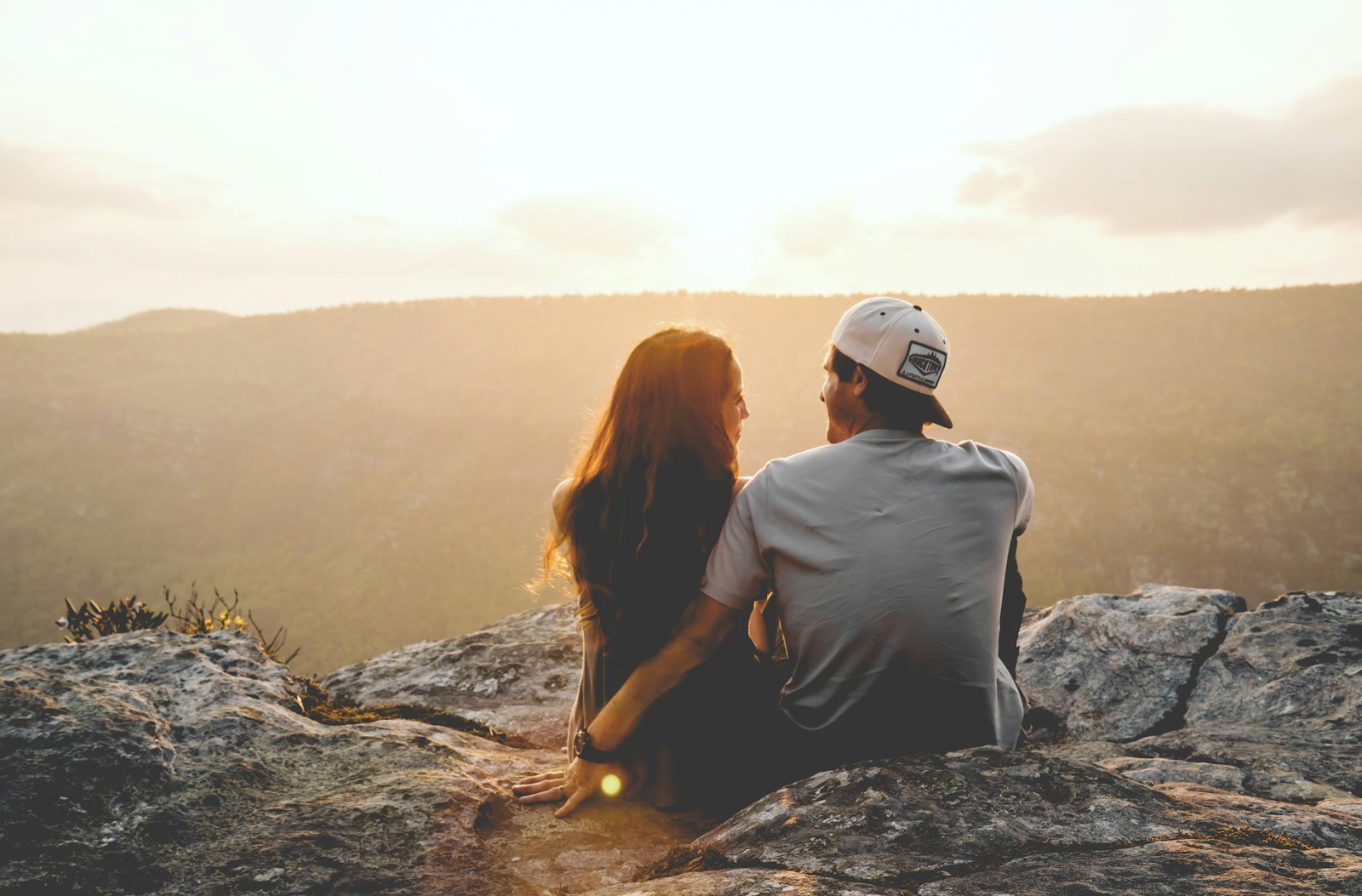Couple sitting together during a conversation about commitment