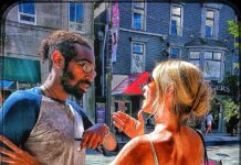 Walking on Eggshells in a Relationship: What It Means and What to Do Next Couple in a tense face-to-face conversation outdoors, reflecting relationship conflict and emotional strain