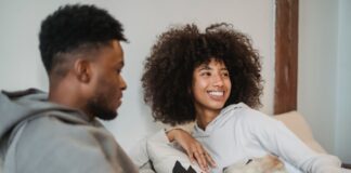 Couple discussing whether to bring a dog into their shared home