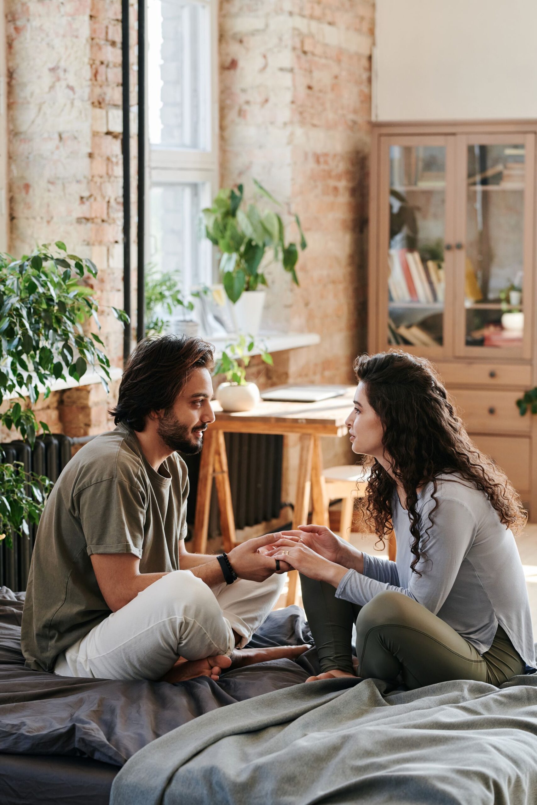 Couple planning sleep schedules and shared time together
