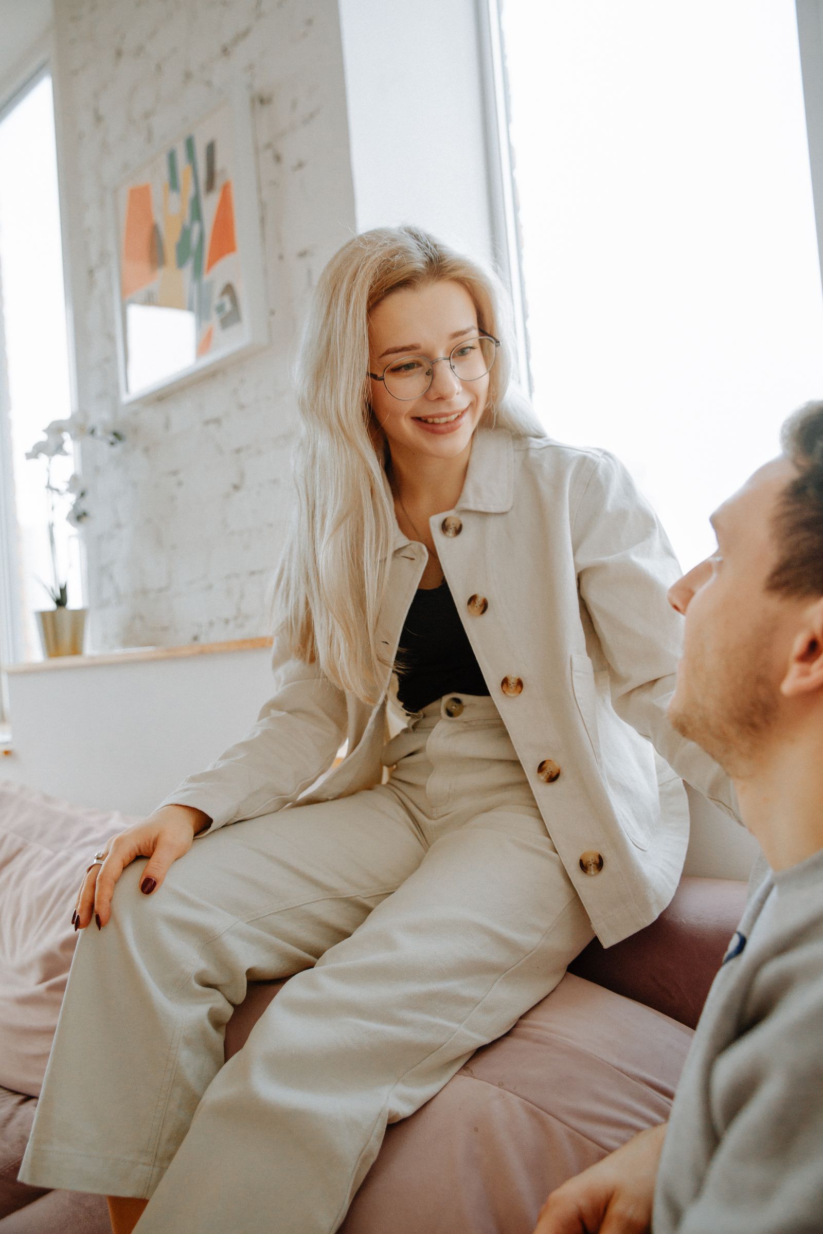 Couple addressing is a backseat driver