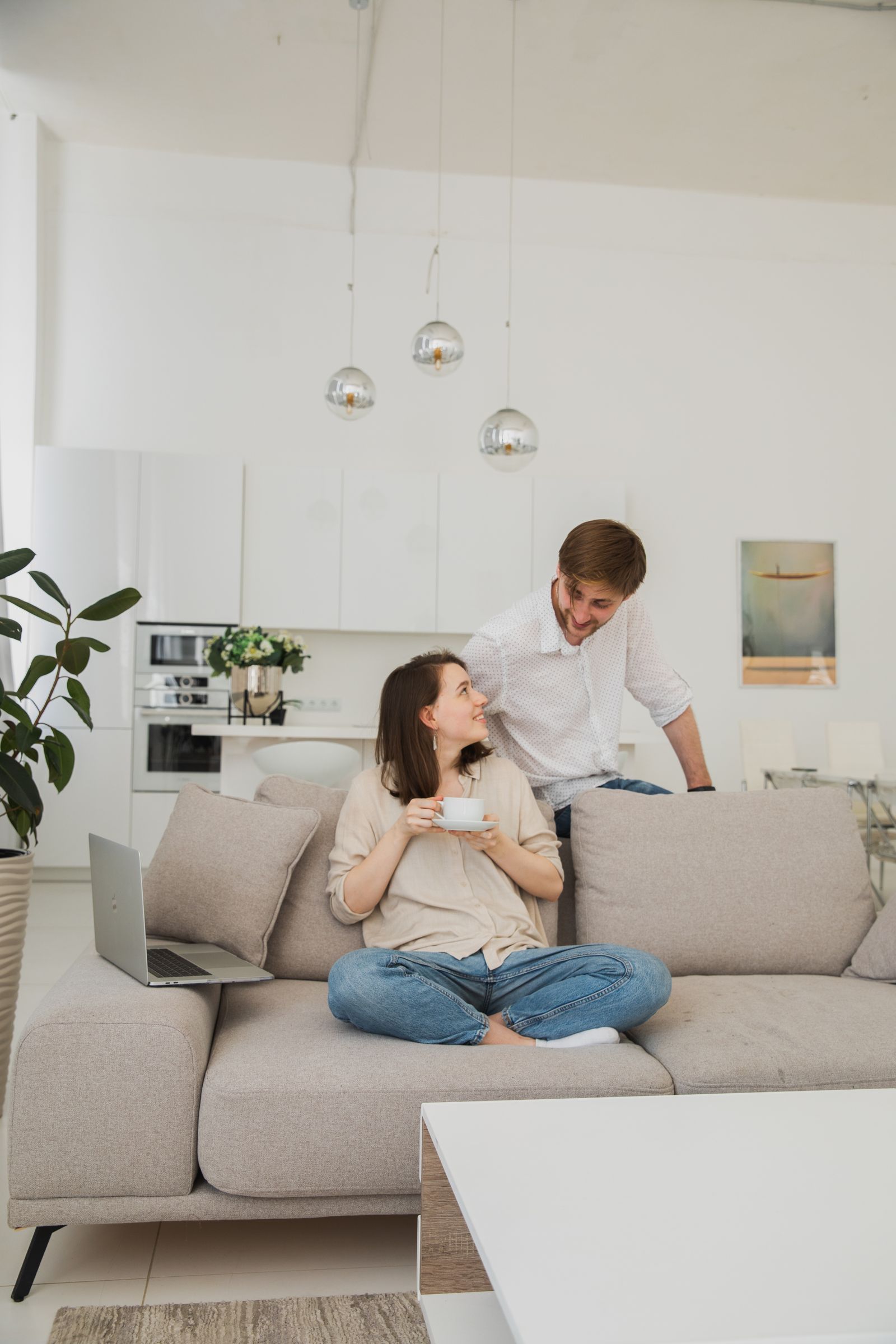 Couple addressing never takes out the trash